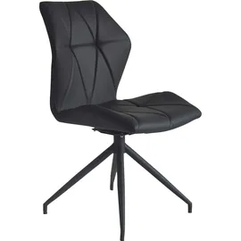 byLIVING Esszimmerstuhl IMKE, 2-er Set, Kunstleder schwarz, Gestell schwarz