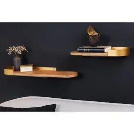 Riess-Ambiente Wandregal 60 cm 2-tlg. gold/braun