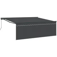 VidaXL Einziehbare Markise Anthrazit 400 × 300 cm Stoff