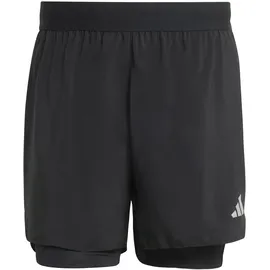 adidas Herren adi365 Running Essentials 2in1, Shorts, Black,