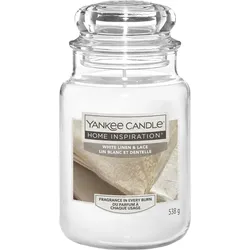 Yankee Candle Home Inspiration Große Kerze im Glas White Linen&Lace
