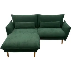DOMO collection Eckcouch Polyester L-förmig 2-Sitzer Grün