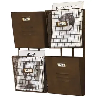 Wyyggnb Wand Magazine Rack Wind Iron Racks Zeitungsständer Wandmontage Coffee Bar Wanddekoration Schwarz