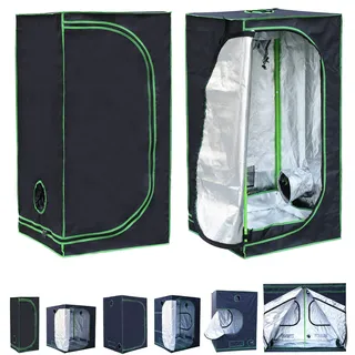 Rapid Teck® Grow Zelt (60 x 60 x 180 cm) Home Grow Tent | Indoor Growzelt | schwarz grün | Growroom Growschrank Darkroom Pflanzenzelt Gewächshaus Zuchtzelt Growzelt