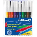 Pelikan Fasermaler Colorella® Star Triangular dreieckig, 10er Set
