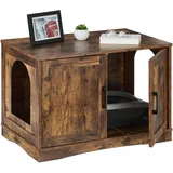Relaxdays Katzenschrank 50x75,5x50 cm Braun