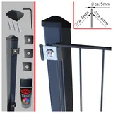 fa-bausysteme Doppelstabzaun Anthrazit 6-5-6 Plättchen 830 mm 2,5 m