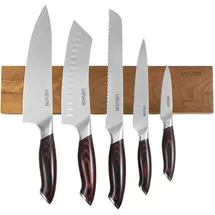 Vevor Messerset 6-tlg. Braun/Weiß