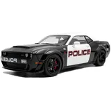 Solido S1805715 - Dodge Challenger R/T HW Police schwarz/weiß 1:18