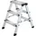 Tectake Doppelseitige Trittleiter 3 Stufen