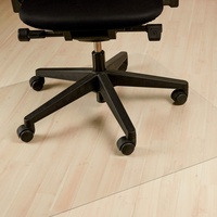 Relaxdays Bodenschutzmatte Bürostuhl, 90 x 120 cm, PVC Bodenunterlage Laminat, Parkett, Fliesen, rutschfest, transparent