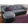 DOMO collection Ecksofa Kunstleder 3-Sitzer Schwarz/Silber