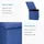 Intirilife Sitzbox, BLAU Textil, 30x30x30 cm Wohnzimmer, Hocker, Sitzwürfel