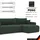 idohome Ecksofa Polyester 3-Sitzer Grün