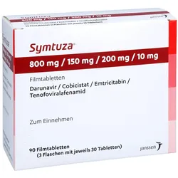 SYMTUZA 800 mg/150 mg/200 mg/10 mg Filmtabletten 90 St