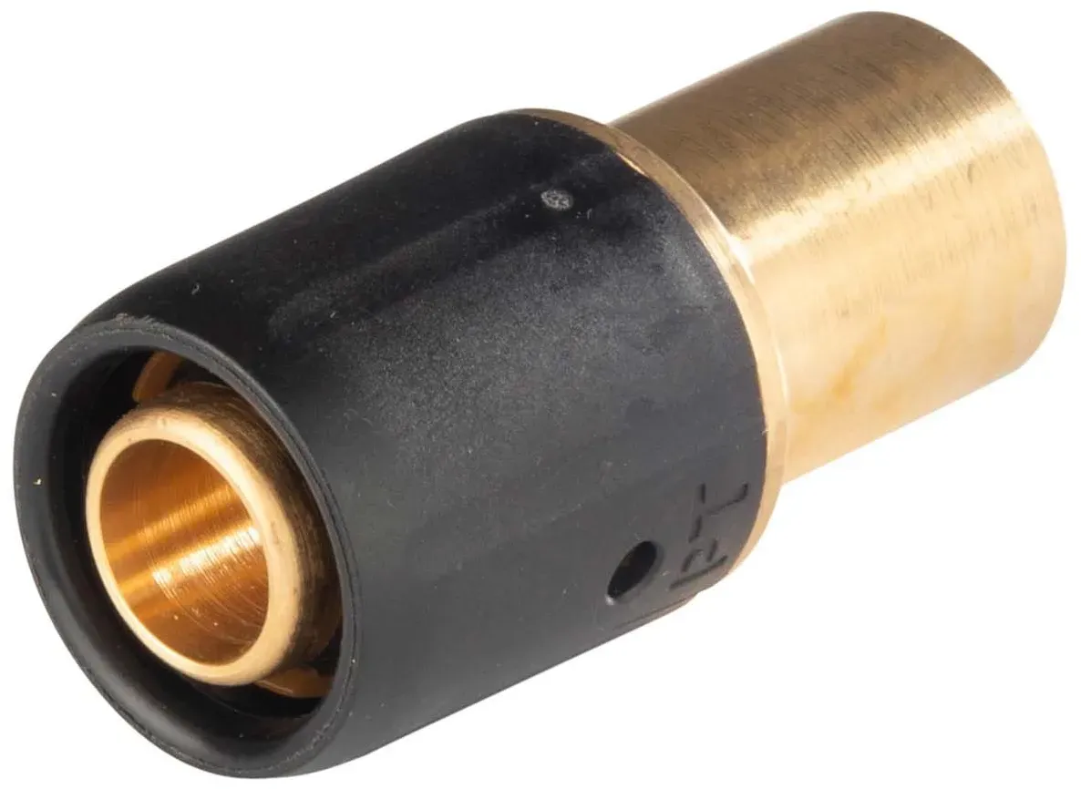 Selfio-Steck Aluverbund Steckfitting Übergang auf Kupferrohr Pressanschluss 20 x 2 - 15 mm DVGW