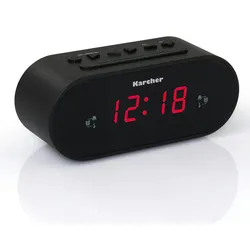 Kärcher Karcher UR 1030 Uhrenradio (PLL-Radio, dimmbares Display, Dual-Alarm) schwarz
