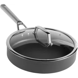 Bratpfanne NINJA "Ninja ZEROSTICK Premium Sauteuse (26 cm) C30126DE", grau, H:6,0cm L:47,2cm Ø:26cm, Pfannen, Premium Kollektion, ZEROSTICK Technologie, garen ohne Fett