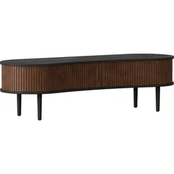 Audacious Schrank 140 cm nussbraun auf schwarzen Eichenbeinen
