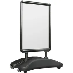 Plakatständer A1 | 32mm | B:H 594 x 1041 mm | Schwarz | Kundenstopper, Werbetafel, Werbeaufsteller, Gehwegaufsteller