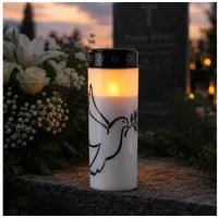 MARELIDA LED Grablicht Taube 21 cm schwarz