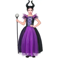 W WIDMANN MILANO Party Fashion - Kinderkostüm Malefizia, Kleid, Böse Fee, Märchen, Halloween
