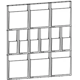 Helit Wandprospekthalter the placativ transparent DIN A4, 1/3 DIN A4 85,2 x 5,4 x 97,8 cm, 1 St.