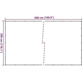 vidaXL Anhängernetz 3 x 5 m Schwarz
