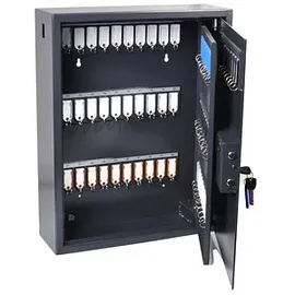 Pavo High Security Magnettag Schlüsseltresor grau mit 100 Haken, Elektronikschloss, 48,0 x 15,0 x 60,0 cm, 1 St.