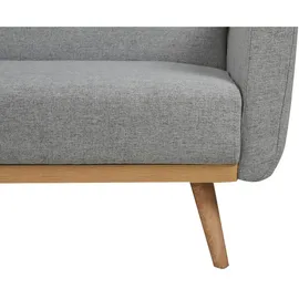SalesFever Schlafsofa Strukturstoff 3-Sitzer Hellgrau