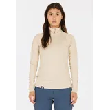 SOS Langarmshirt "Jasna", Herren, Gr. XS, beige, 90% Polyester, 10% Elasthan, unifarben, kurz, hoch geschlossener Ausschnitt, Shirts Langarmshirt, mit bequemem Kragen und diskretem Logodesign