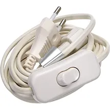 Kopp Euro-Verlängerung mit Schalter, 3m, weiß 146302091