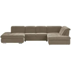 Lounge Collection Wohnlandschaft mit verschiedenen Funktionen Spencer , braun , Maße (cm): B: 382 H: 102 T: 260.0