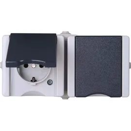 Kopp Schuko-Steckdose 2-fach Grau 1 St.