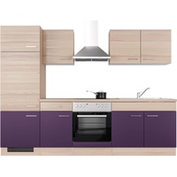 Flex-Well Küche »Portland«, wahlw. mit E-Geräten, Breite 270 cm, lila