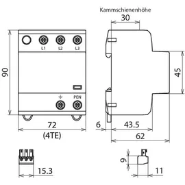 Dehn Anwendungsopt. Kombi-Ableiter DEHNshield B TNC 255 FM
