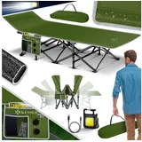 KESSER KESSER® Campingbett Feldbett Klappbar Klappbett Campingliege inkl. Tragetasche + Seitentasche Stabiles Feldbett 250kg Belastbar Metallrohr 600D Oxfordgewebe Tragbar Liege Reise Bequem