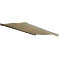 Mendler Elektrische Kassetten-Markise T124, Vollkassette Volant 5x3m ~ Polyester