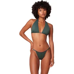 Triangel-Bikini-Top TRIUMPH "Free Smart N sd", Damen, Gr. 3, N-Gr, grün (smoky grün), Microfaser, Recycling-Polyamid, Elasthan, unifarben, modisch, Bikini-Oberteile, Wende-Artikel