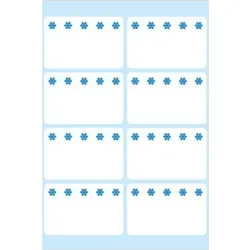 Tiefkühletiketten 26x40mm weiß 48 Stück Eiskristalle