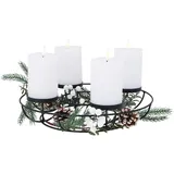 Home & Styling Adventskranz mit LED-Kerzen, Ø 33 cm