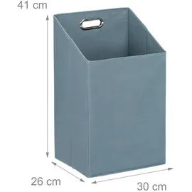 Relaxdays Badregal mit Wäschekorb, Bambus Grau,Hellbraun