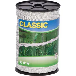 Kerbl Classic Weidezaunlitze, 500m weiß 6x 0,20 weiß - 449112 - weiß