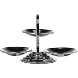 Fink große 3er Etagere 31 cm aus Edelstahl, mit 3 Schälchen, Höhe ca. 31,5