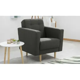 Max Winzer Sessel Jasmin Flachgewebe 75 x 81 x 83 cm Schwarz