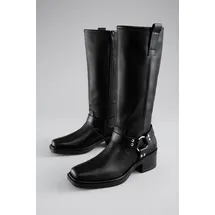 aniston shoes Stiefel Bikerstiefel mit Innen-Reißverschluss - NEUE KOLLEKTION schwarz 40 EU