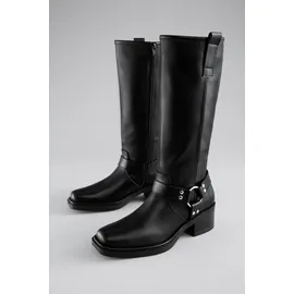 aniston shoes Stiefel Bikerstiefel mit Innen-Reißverschluss - NEUE KOLLEKTION schwarz 40 EU