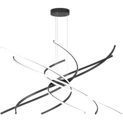 Moderner LED-Kronleuchter Top Light Tornado 88W 5950LM Schwarz - Natürliches weißes Licht - Pendelleuchte