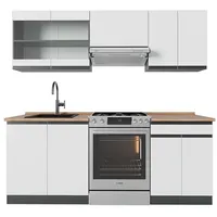 Vicco Küchenzeile R-Line 200 cm Weiß/Anthrazit