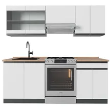 Vicco Küchenzeile R-Line 200 cm Weiß/Anthrazit